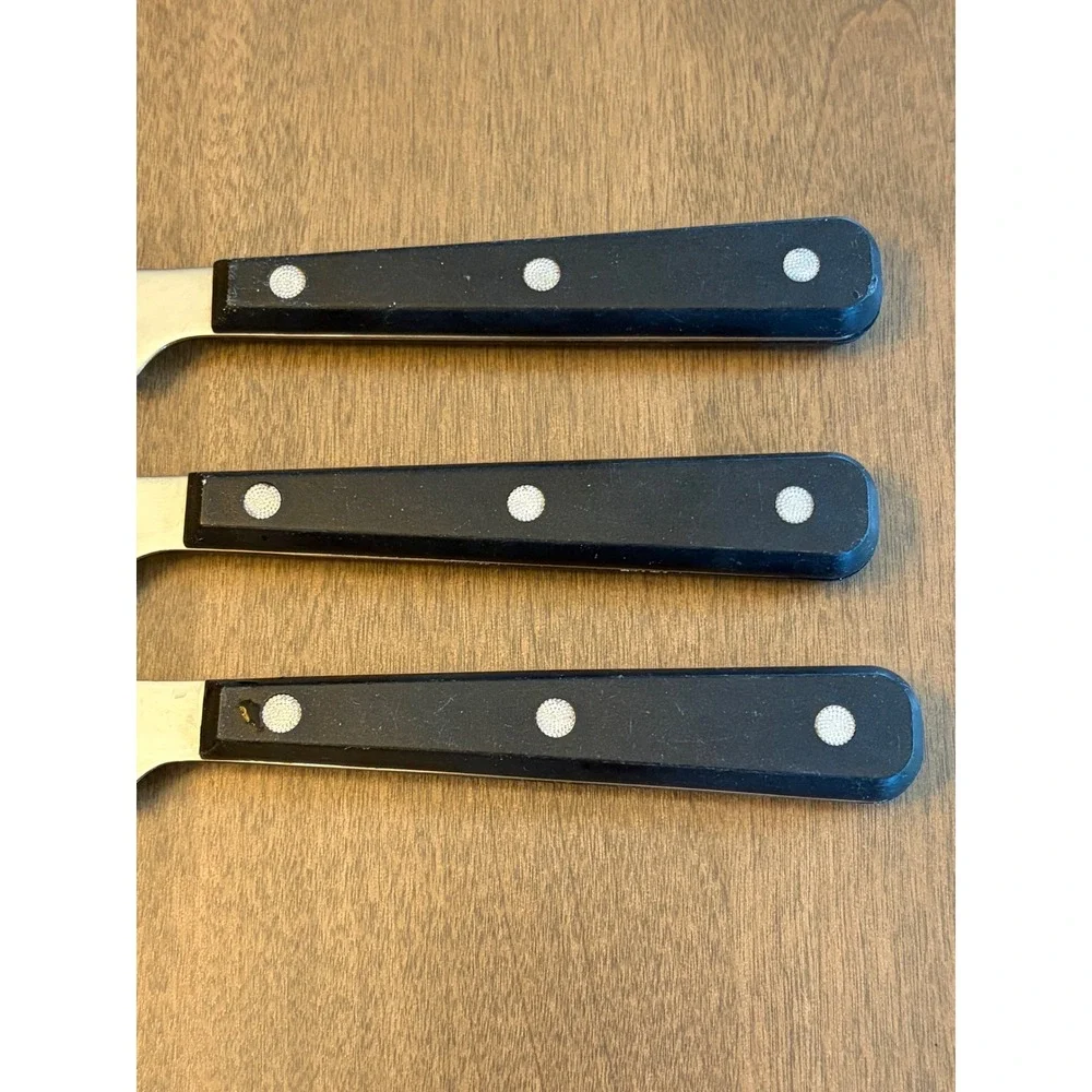 JA Henckels International Eversharp 5 Inch Serrated Steak Knife Set 3pc GUC